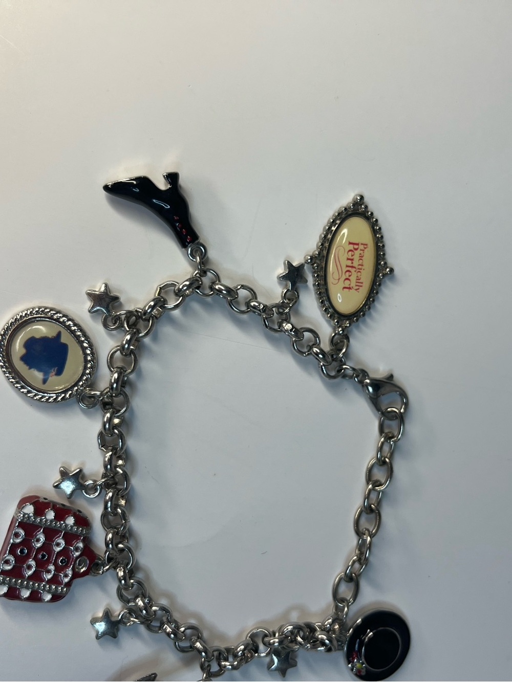 Disney Mary Poppins 5 Charm Bracelet Silver Metal Broadway Musical - Picture 13 of 13